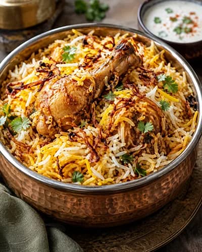 A serving of biryani